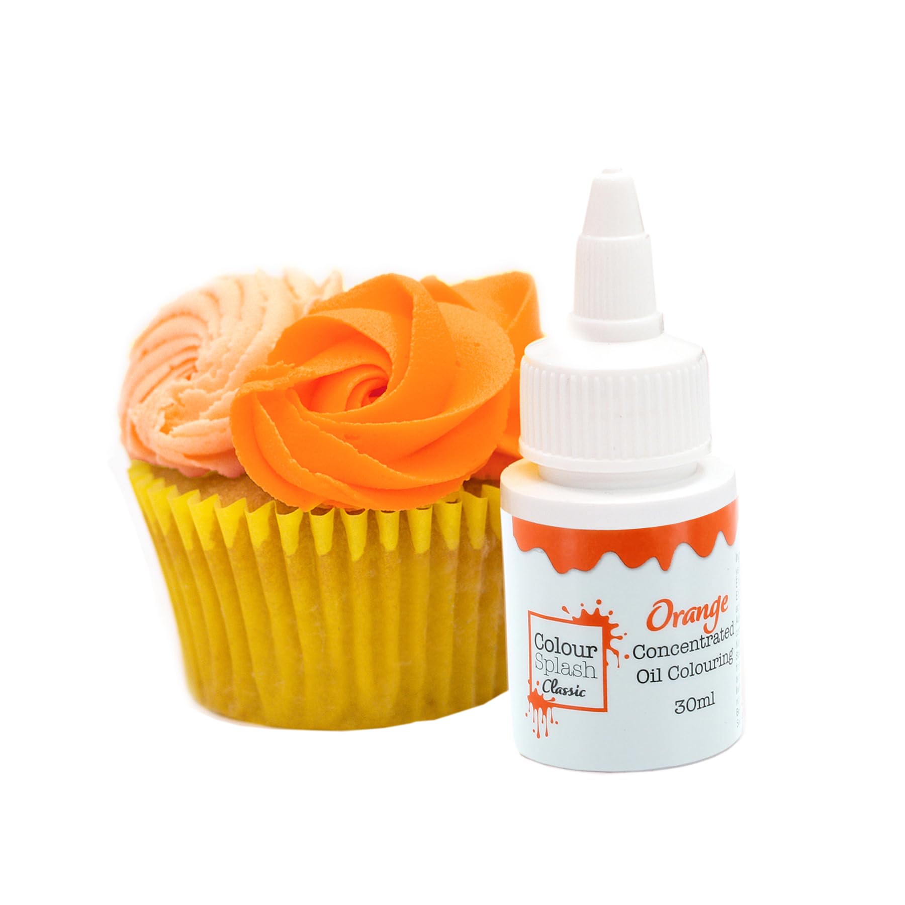 Colour Splash - Oil Based Food Colour Orange | Vibrant Edible Colouring for Baking, 30ml