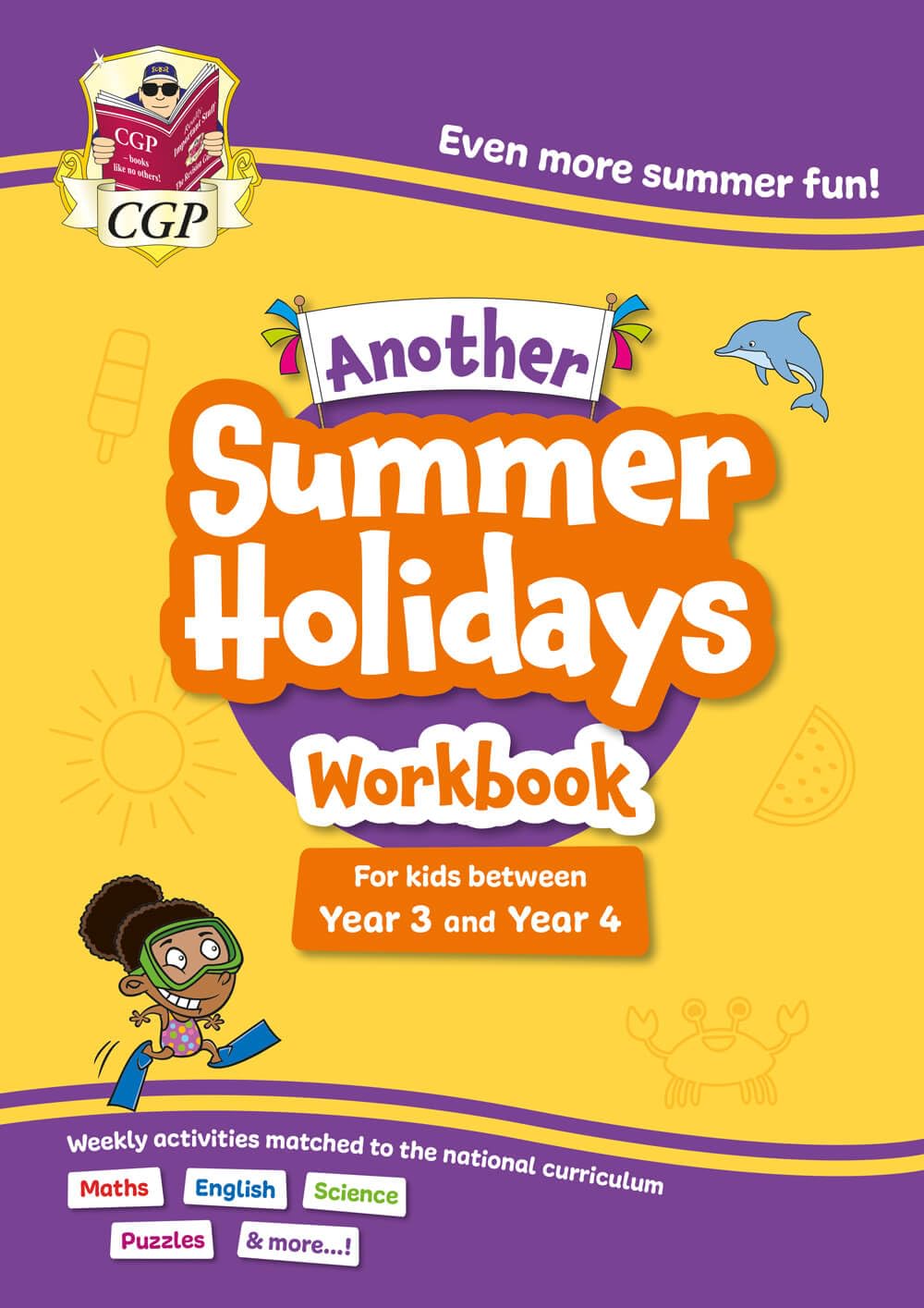 CGP Summer Holidays Activity Workbook - Year 3 to Year 4 Transition | Maths, English, Science | Paperback