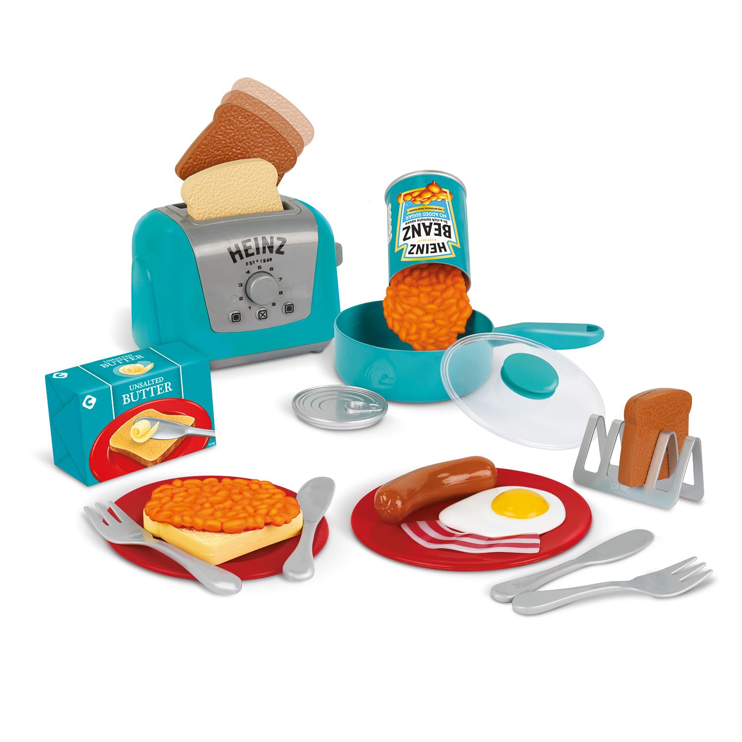 Casdon Heinz All-Day Breakfast Cook Set - 20-Piece Pretend Play Kitchen Set for Ages 2+ 1