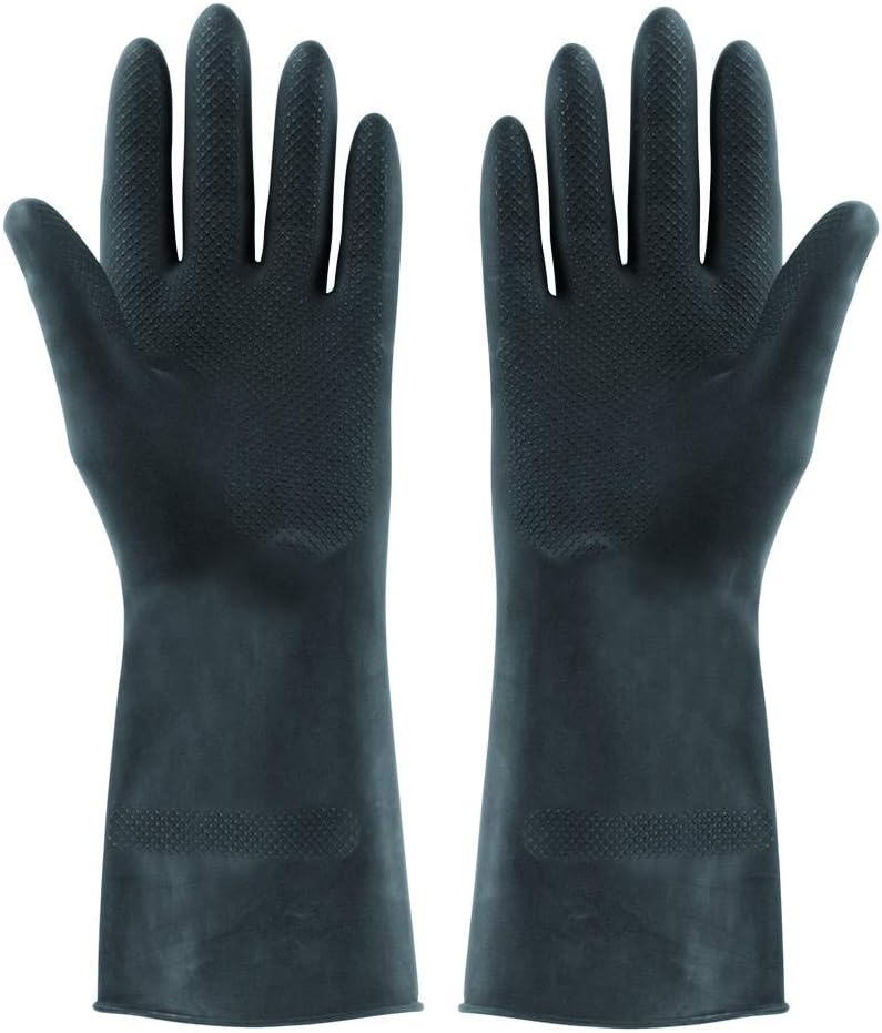 Elliott - Extra Large Extra Tough Rubber Gloves, Black 1