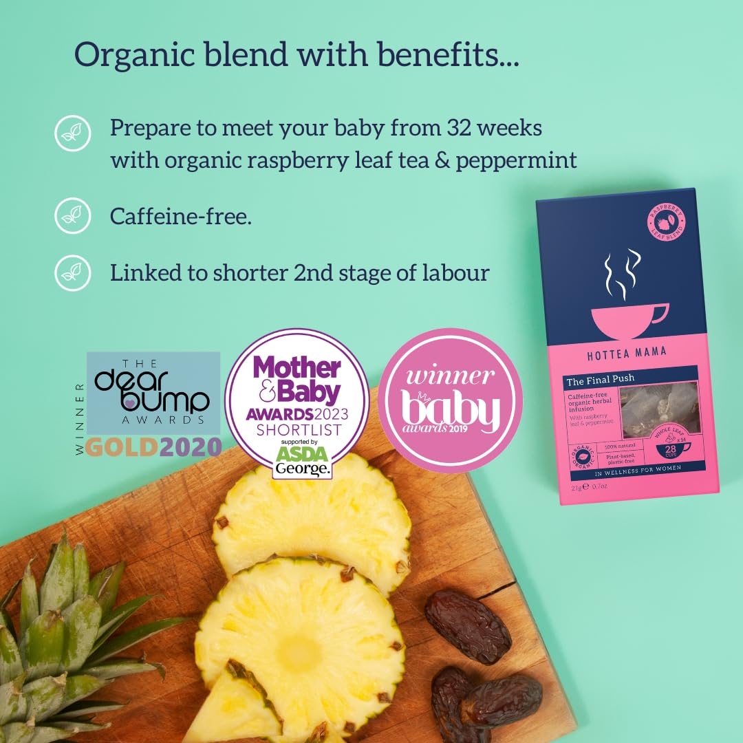 HOTTEA MAMA The Final Push Organic Raspberry and Peppermint Pregnancy Tea 7