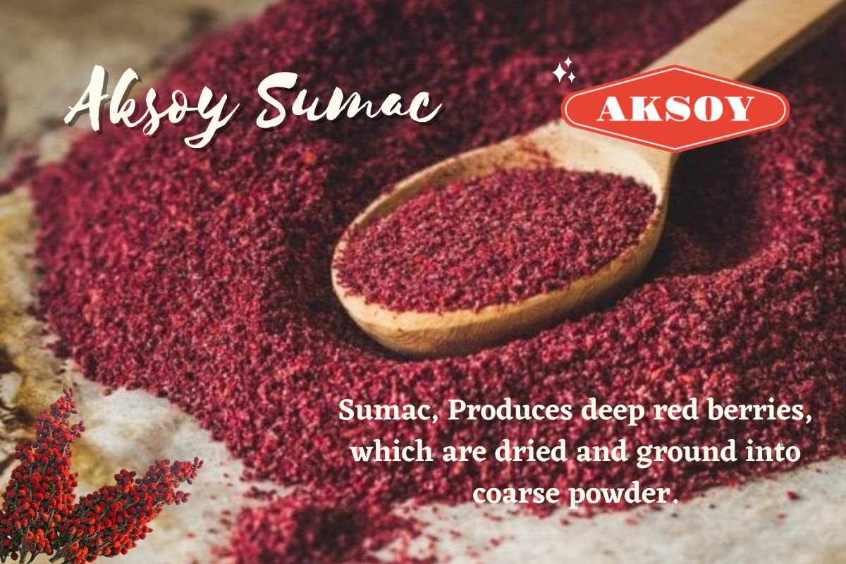 Aksoy Premium Ground Sumac 500g Jar – 100% Natural, Fresh & Tangy Spice for Middle Eastern Cooking 2