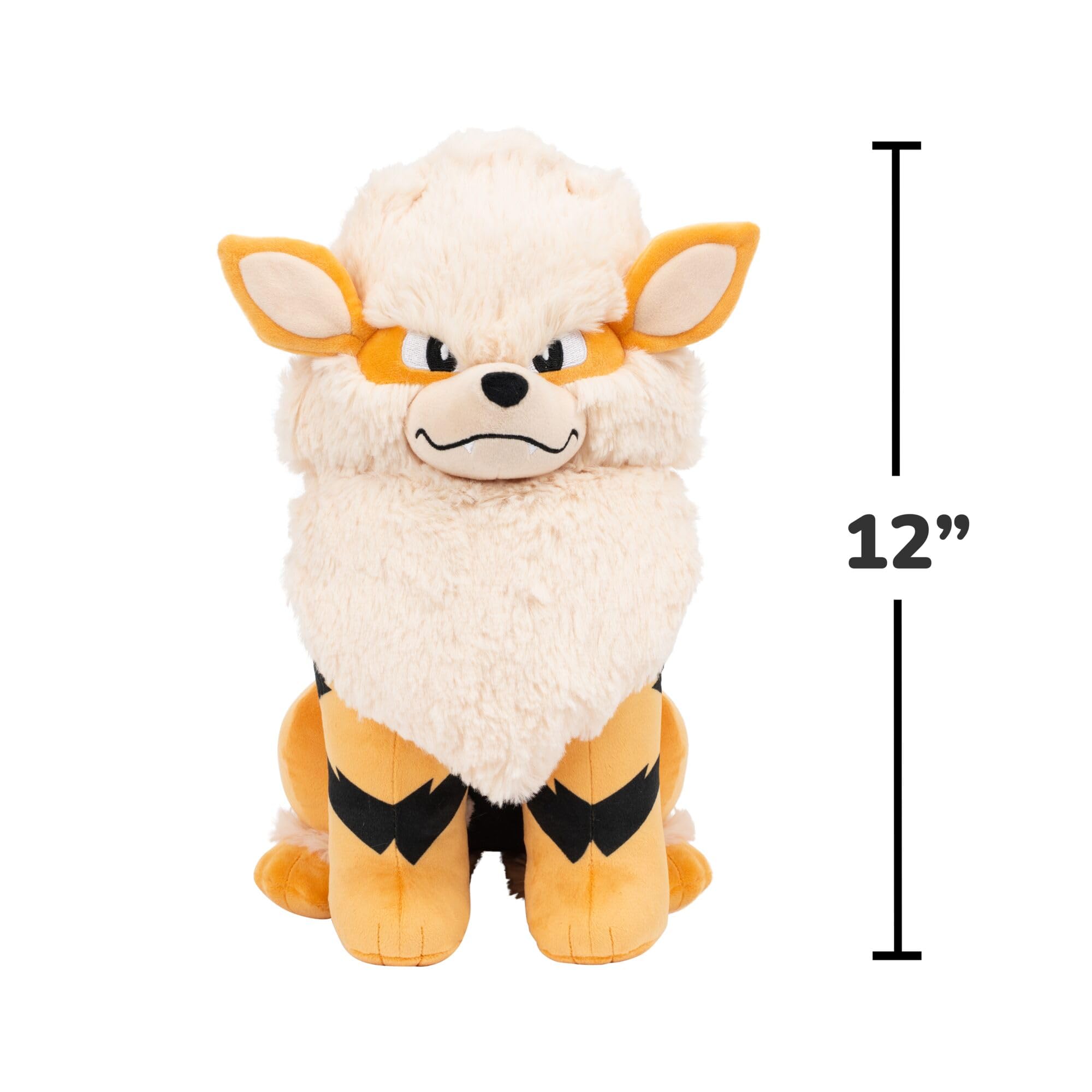 Pokémon Arcanine Soft Plush Toy - 12-Inch Orange Stuffed Toy | Ages 2+