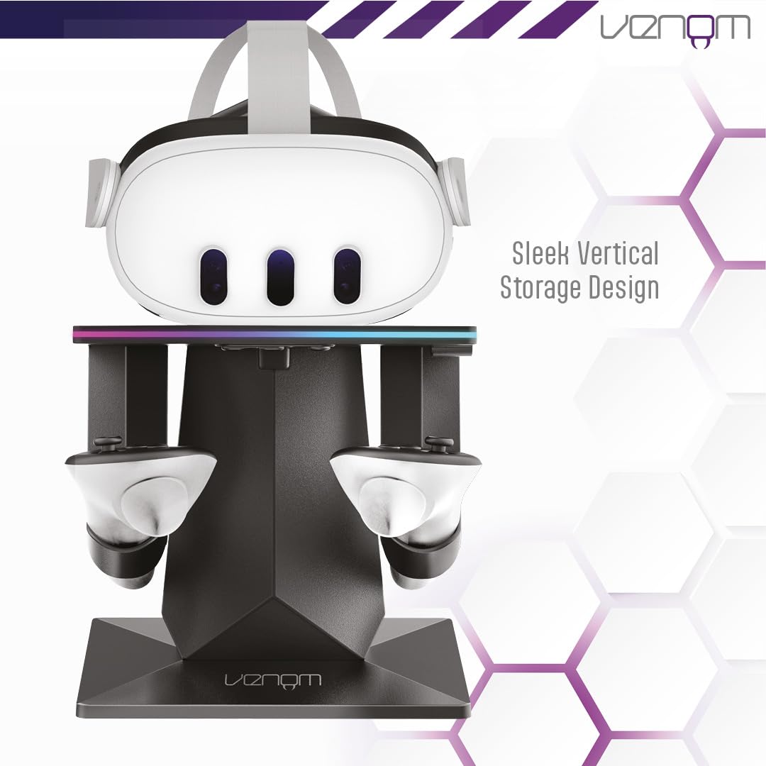 Venom RGB Charging Stand for Meta Quest 3S, Quest 3, Quest 2 & Quest Pro 5