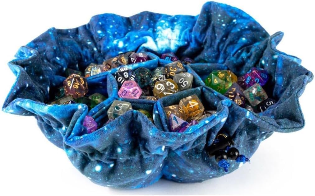 Metallic Dice Games Galaxy Velvet Dice Bag with Pockets 2