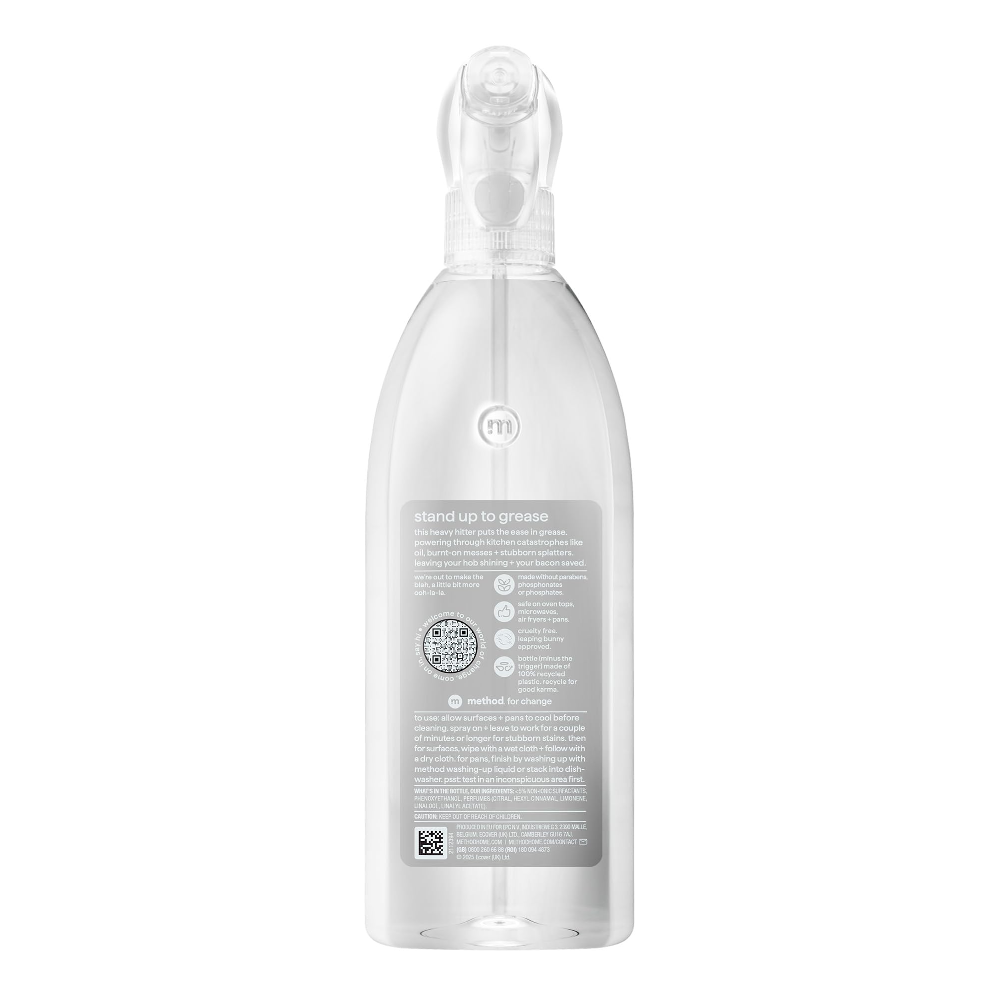 Method Oven Cleaner Spray - Powers Through Grease & Grime | Lemongrass Scent | 828ml