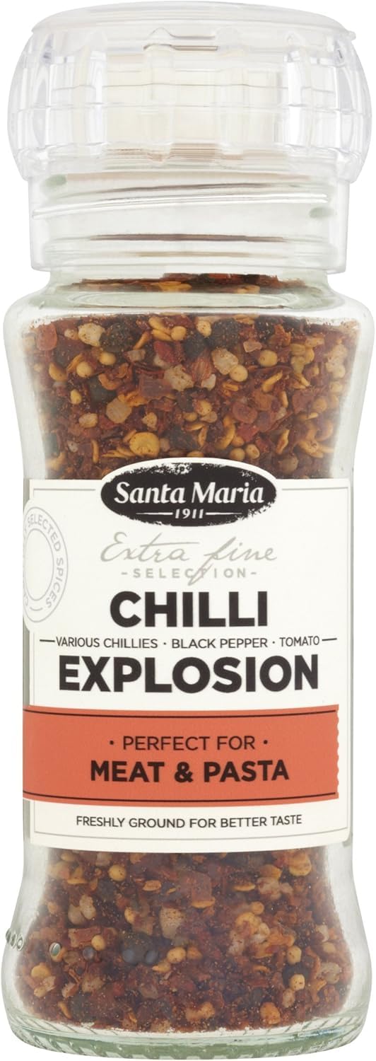 Santa Maria Chilli Explosion Seasoning Grinder | 70g | Gluten-Free Spice Blend
