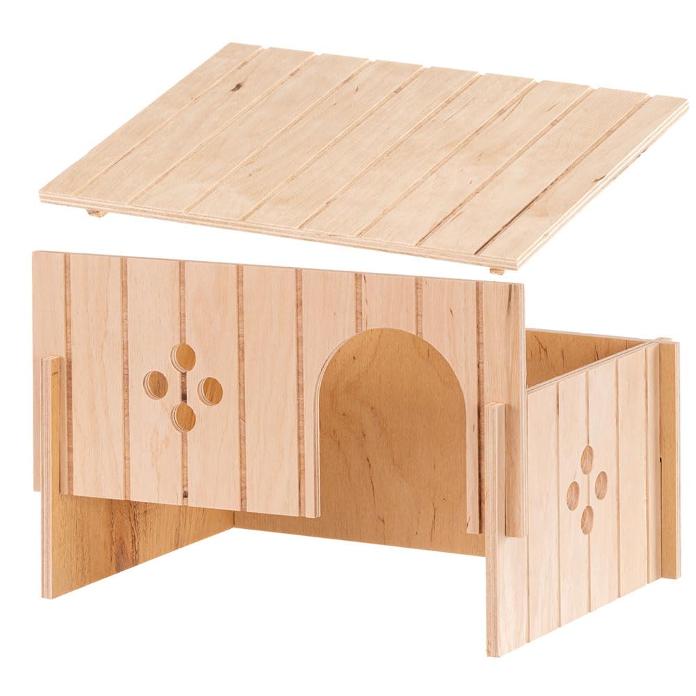 Ferplast Wood Home for Small Animals | FSC-Certified Wood | Tool-Free Assembly | 33 x 23.6 x 16 cm 6