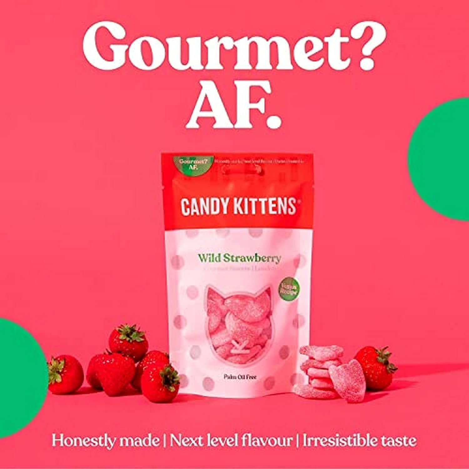 Candy Kittens THE OG Vegan Chewy Sweets Bundle (4 x 140g) - Wild Strawberry, Sour Watermelon, Eton Mess & Very Cherry 3