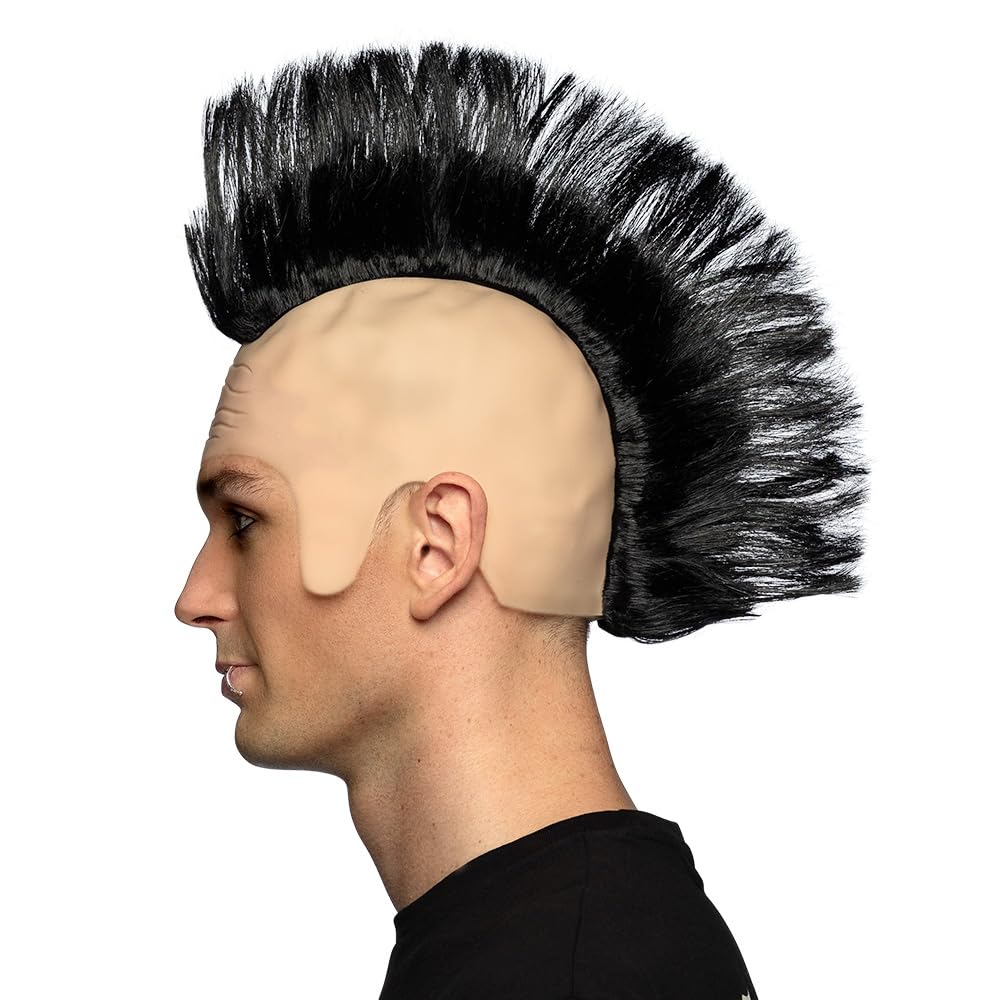Boland Punk Crest Mohawk Wig – Black Adult Wig for Men