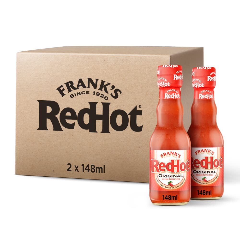 Frank's RedHot Original Cayenne Pepper Sauce - Classic Buffalo Wing Flavour | 148 ML (Pack of 2)