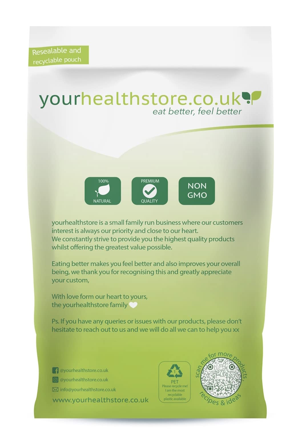 yourhealthstore Raw Chia Seeds - High Fibre & Protein | Vegan | 500g