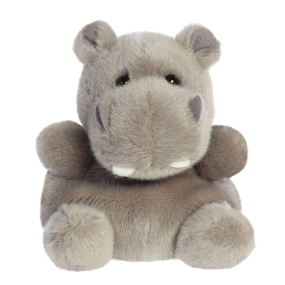 Palm Pals Hunk Hippo Soft Toy - 13cm Bean-Filled Plush for Babies & Kids 1