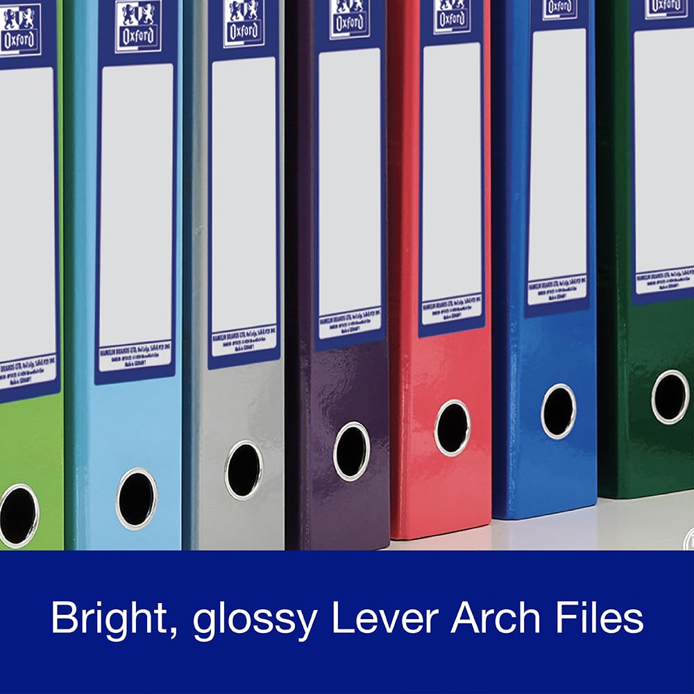 Oxford Premium A4 Lever Arch File, Pink Single Folder, Heavy Duty 7
