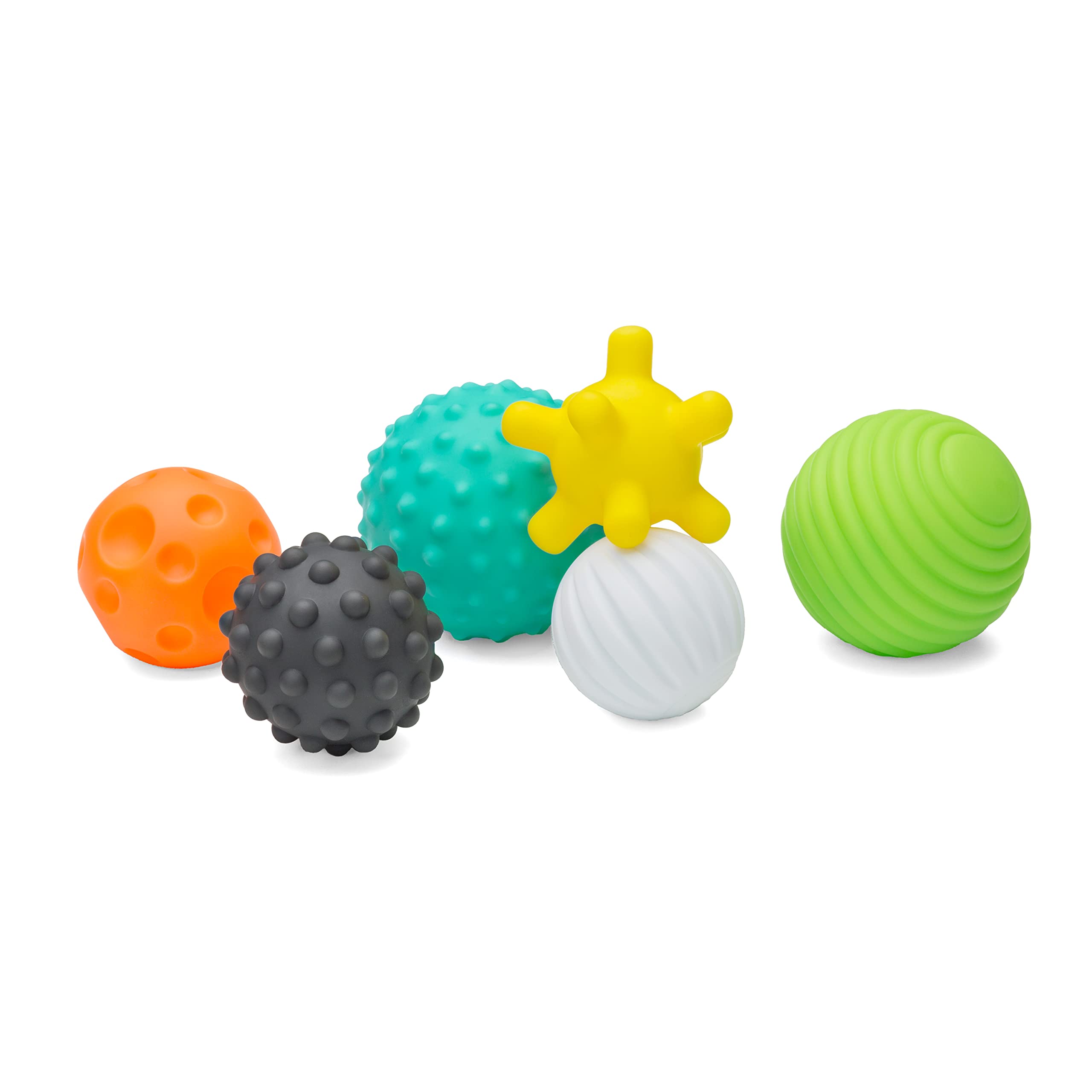 Infantino Textured Multi Ball Set - 6 Easy-to-Grab Sensory Balls for Babies 6 Months+ 8