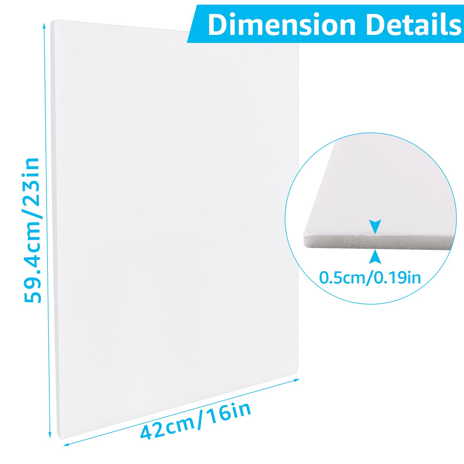 ASelected Foam Boards - 10 Pack A2 White Sheets, 5mm Thick Polystyrene for Crafts & Mounting