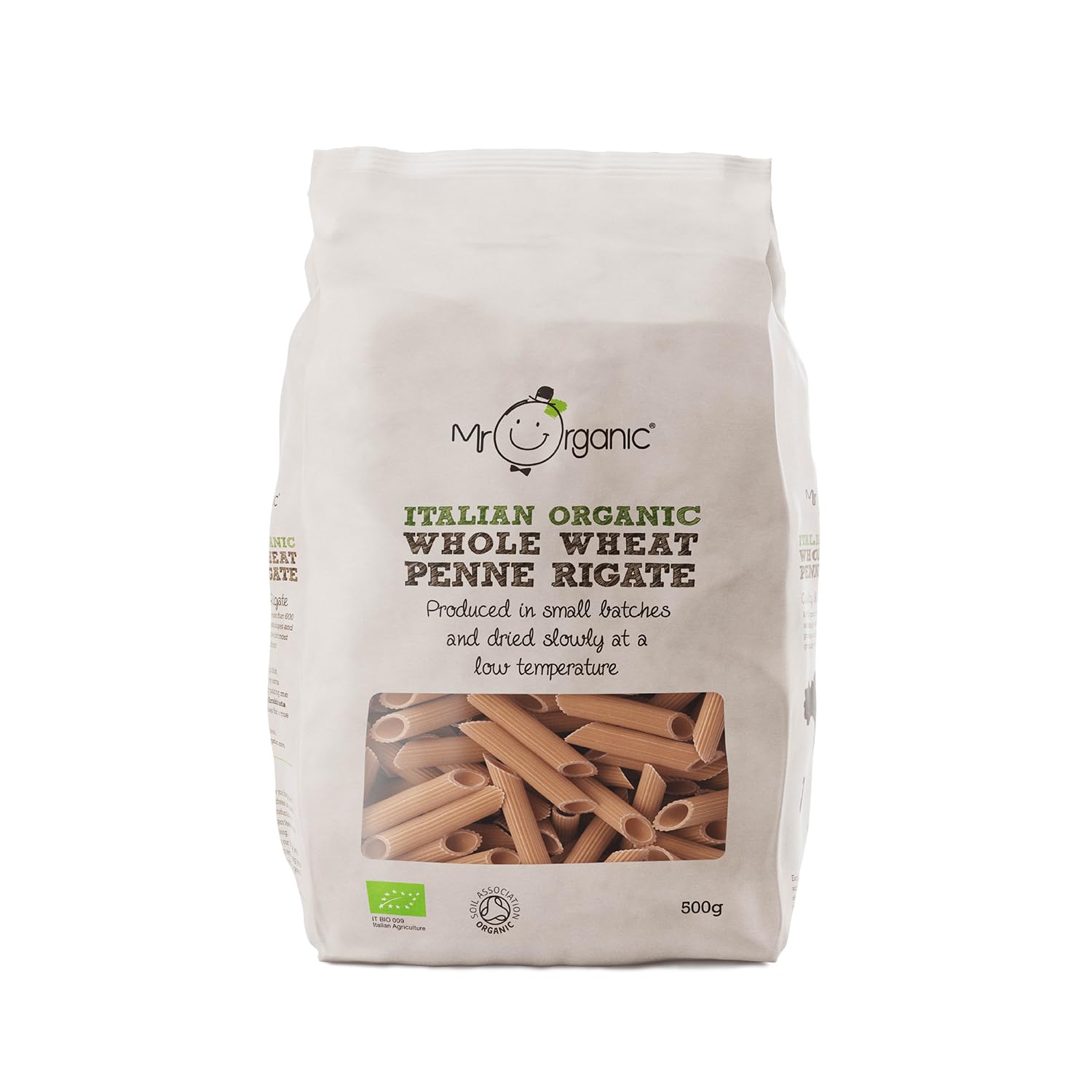 Mr Organic - Organic Whole Wheat Penne 500g (Pack of 1) - Non GMO & Preservative Free 1