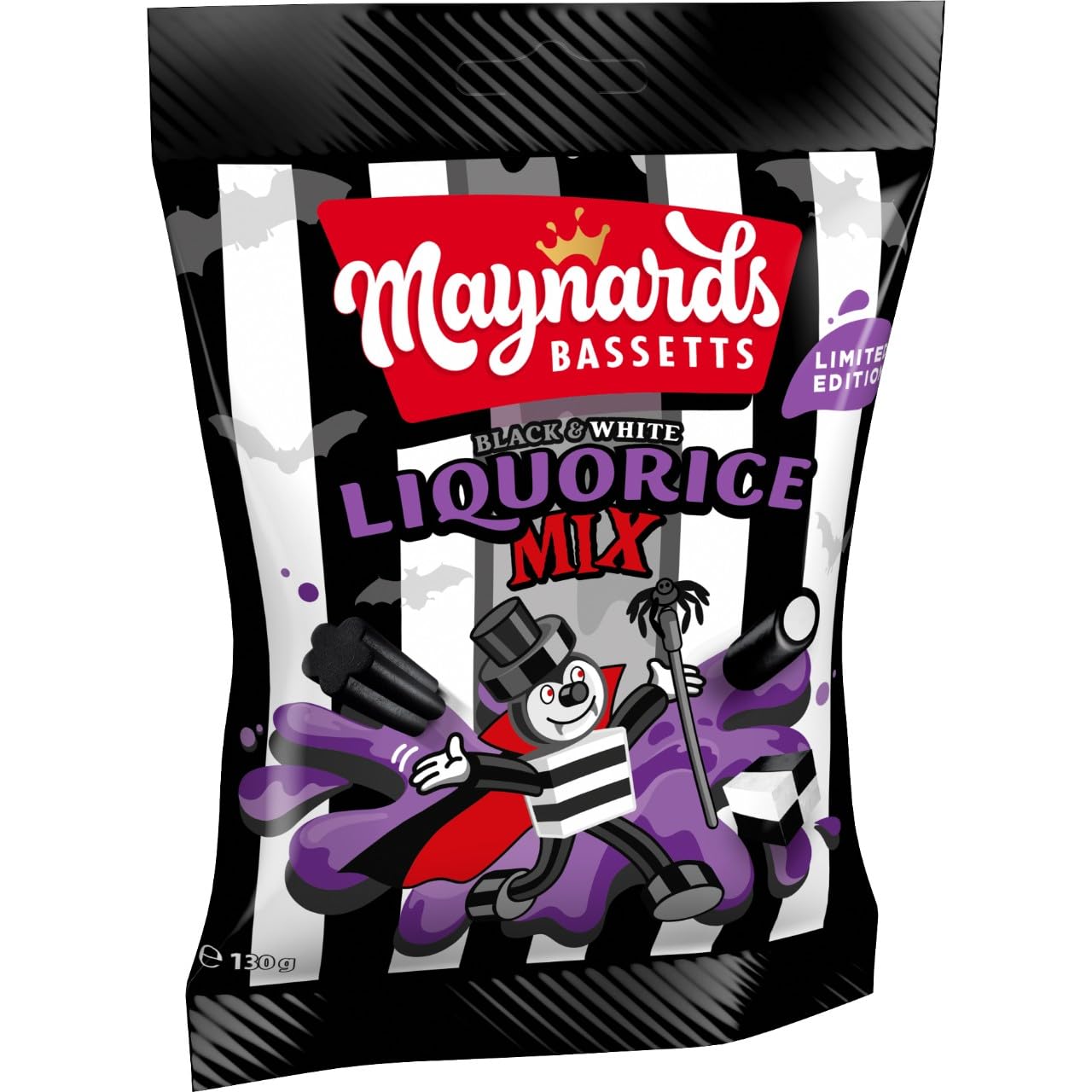 Maynards Bassetts Black & White Liquorice Mix - 10 Pack Halloween Treat Assortment 7