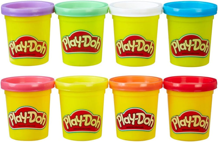 Play-Doh Rainbow Pack - 8 Canisters, 56g Each - Ideal Starter Set for Ages 2+