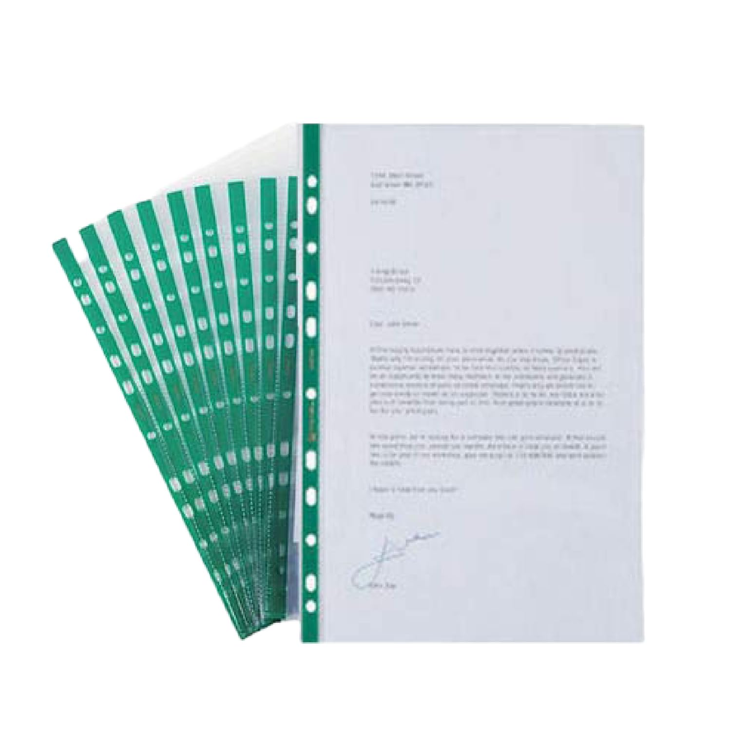 2 UR DOOR Heavy Duty A4 Punched Pockets - Durable Clear Sleeves, 90 Micron, 100 Pack