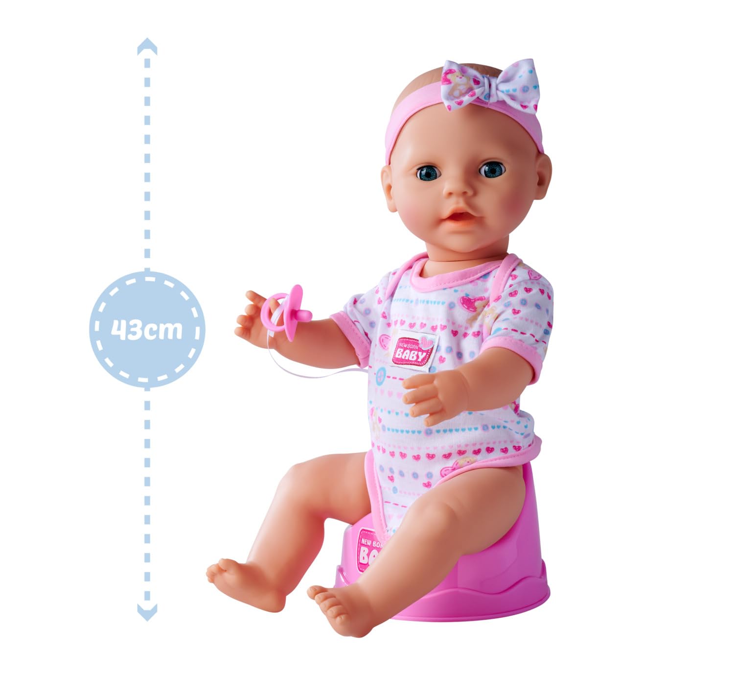 Simba New Born Baby Doll with Drink and Wet Function | 38 cm Vinyl Doll | Ages 3+ 3