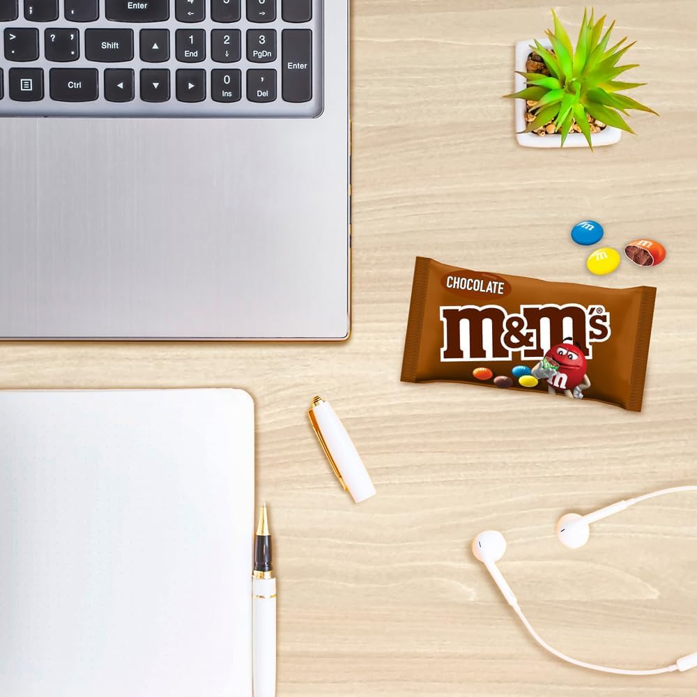 M&M's Milk Chocolate Bulk Box - 24 Pack Snack Size Bags for Movie Nights & Gifts 4