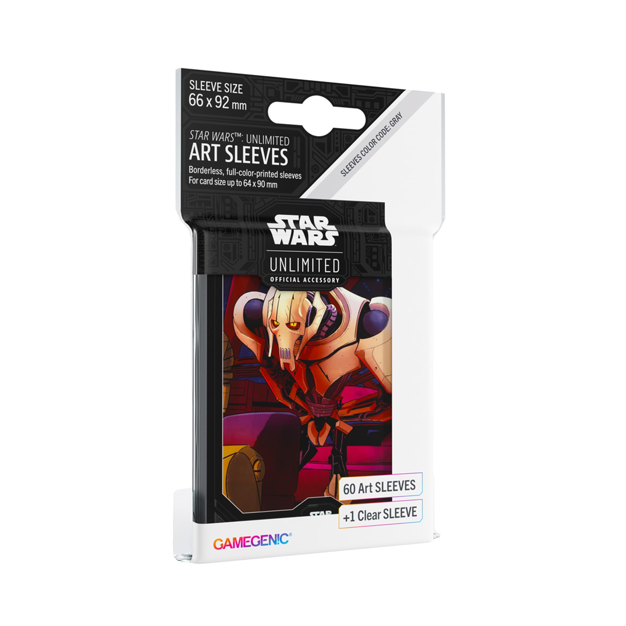 Gamegenic Star Wars Unlimited General Grievous Art Sleeves (60 Count) | 66x92mm | Acid-Free 1