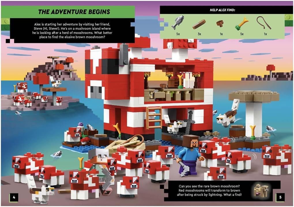 LEGO Minecraft: Rare Mob Expedition Search & Find Sticker Activity Book | Ages 6-8 | 34 Pages