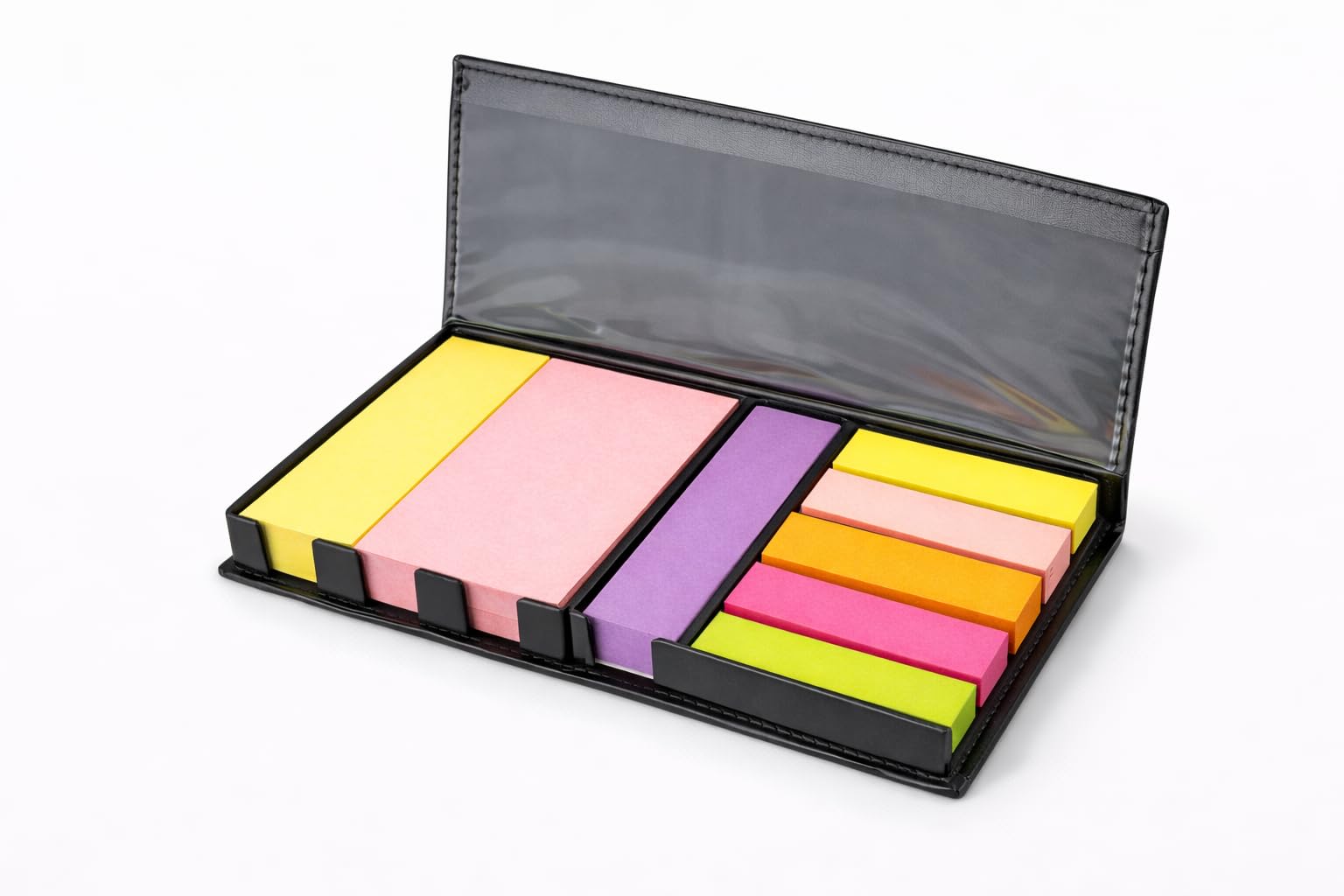 1ABOVE Self-Stick Notes Set with Leather-Like Case and Index Tabs | 1000pc | 7.62x7.62 cm 4