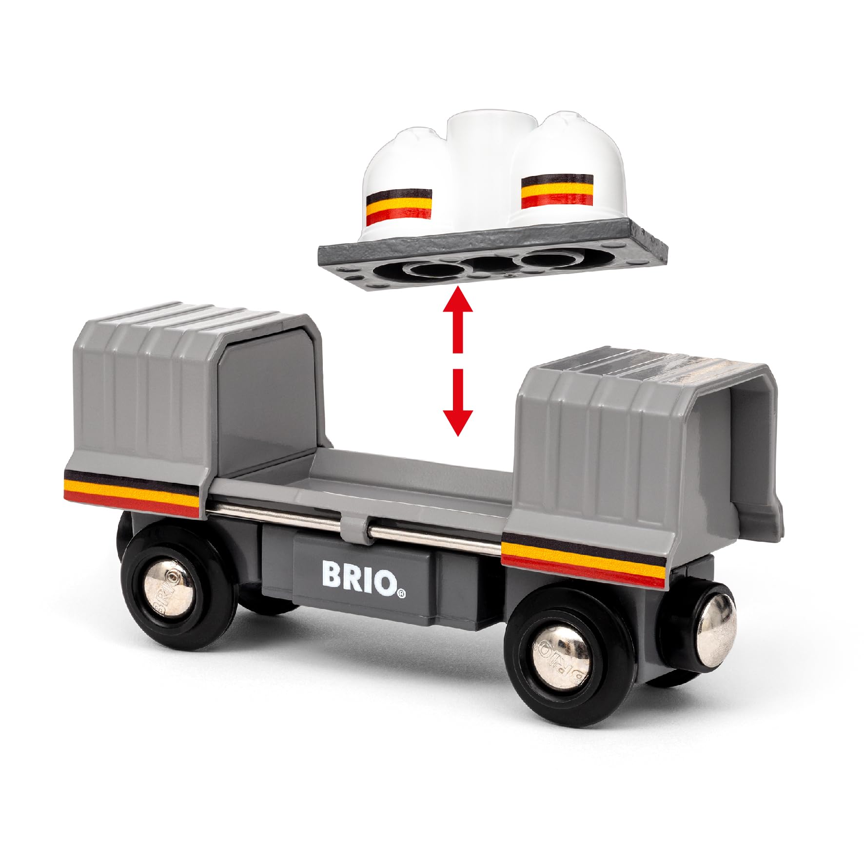 BRIO World 36089 Santa Fe Train - Wooden Railway Playset for Ages 3+ 6