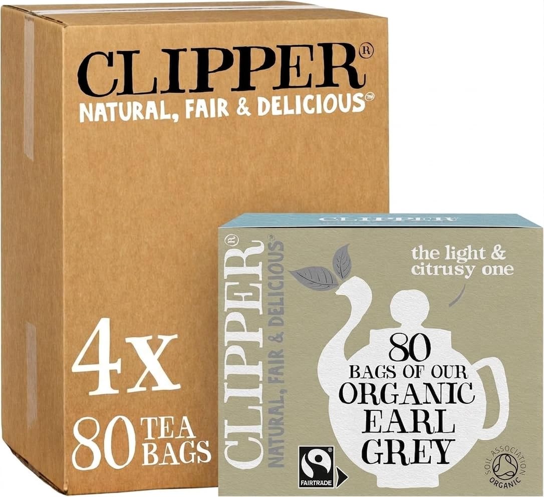 Clipper Organic Fairtrade Earl Grey Black Tea - 320 Teabags | Bergamot Flavour 1