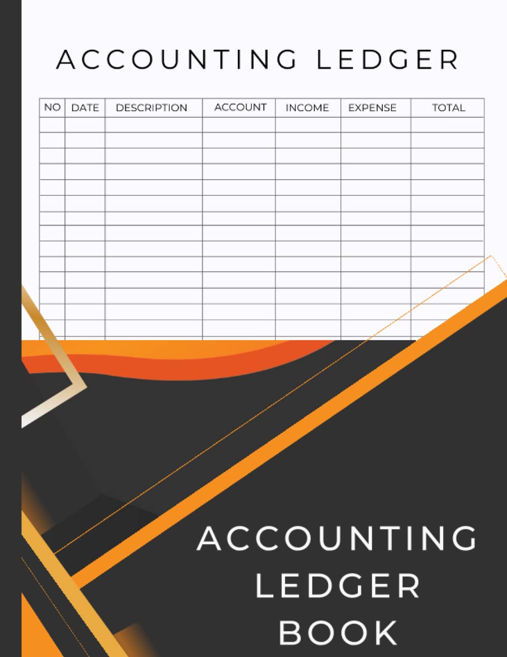 Samet Cakir Accounting Ledger Book - 8.5" x 11", 100 Pages, Paperback