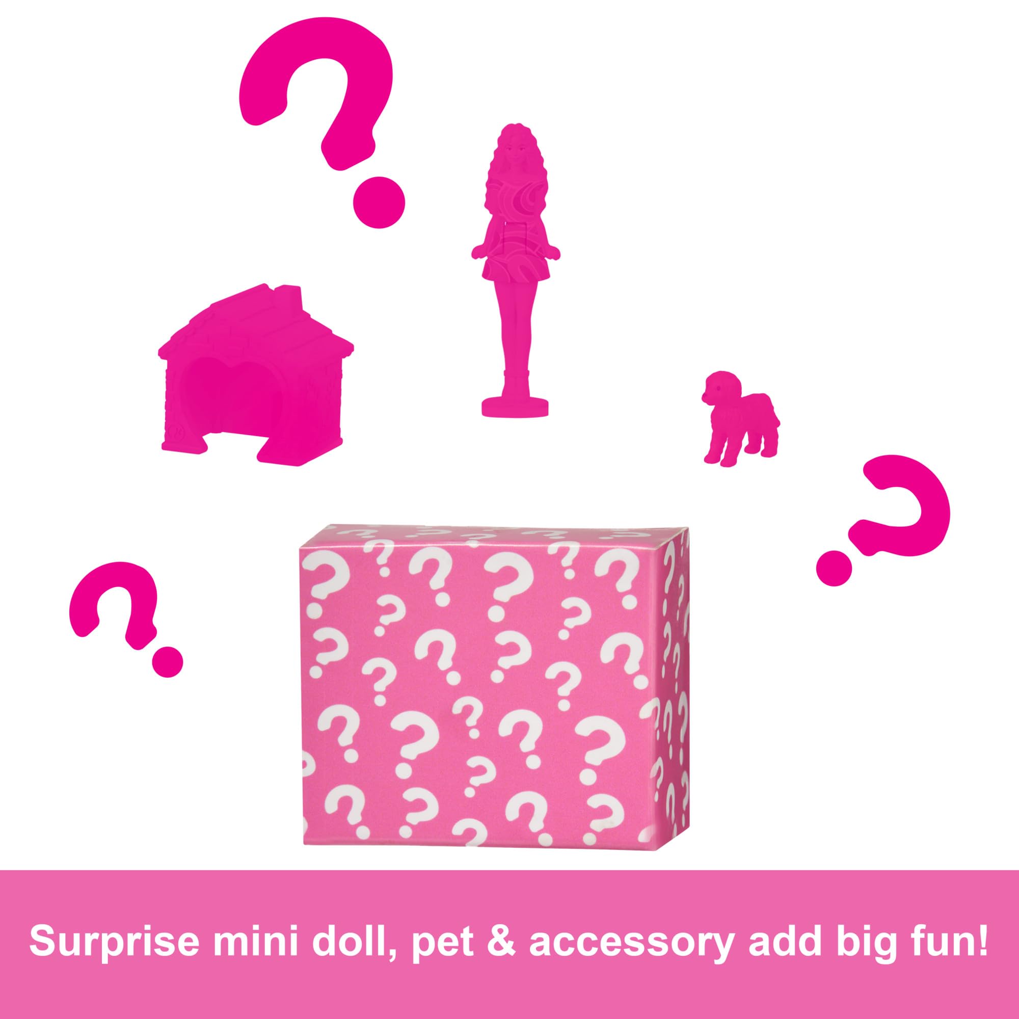 Mini BarbieLand Doll House Playset - 1.5-inch Surprise Doll with Pet, Ages 4+ 11