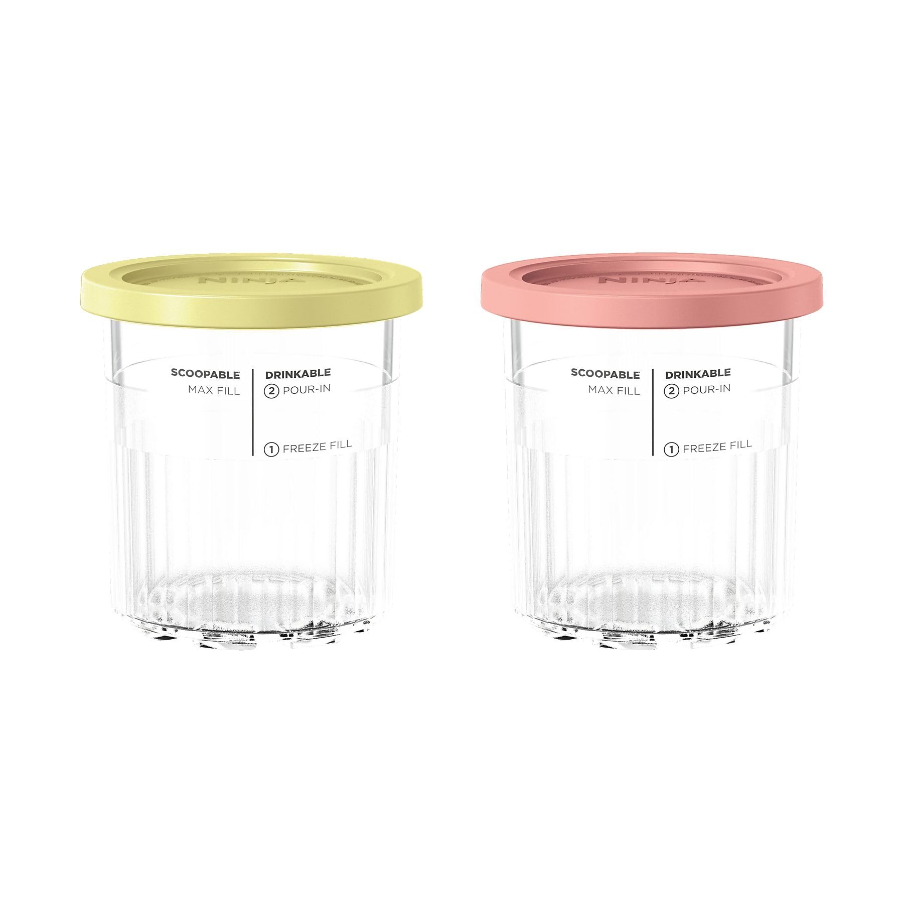 Ninja Creami Deluxe Ice Cream Tubs - 2 Pack, 24oz Capacity | Compatible with NC501UK