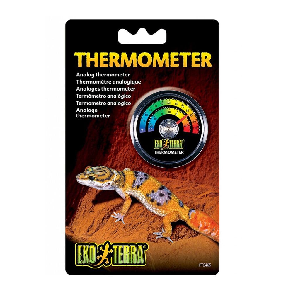 Exo Terra Dial Thermometer - Analog Display | Dual Probe | Monitors Terrarium Temperature