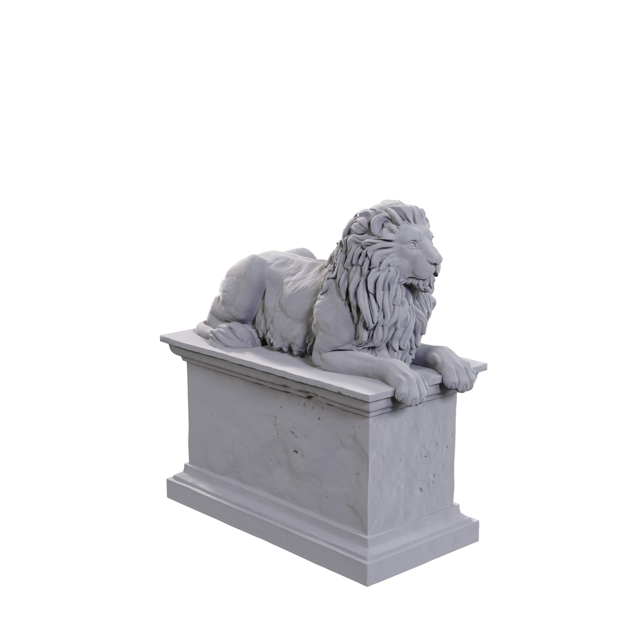 WizKids Deep Cuts Miniatures - Stone Lion/Animated Stone Lion (Wave 24) | Ready to Paint Plastic Figure