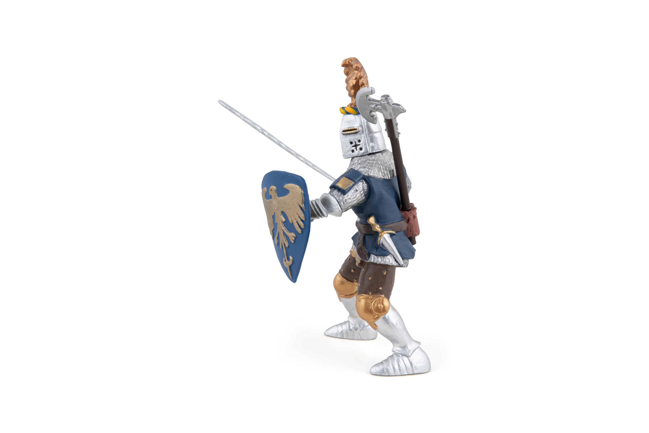 Papo MEDIEVAL-FANTASY Figurine 39362 Crested Blue Knight, Multicolour 6