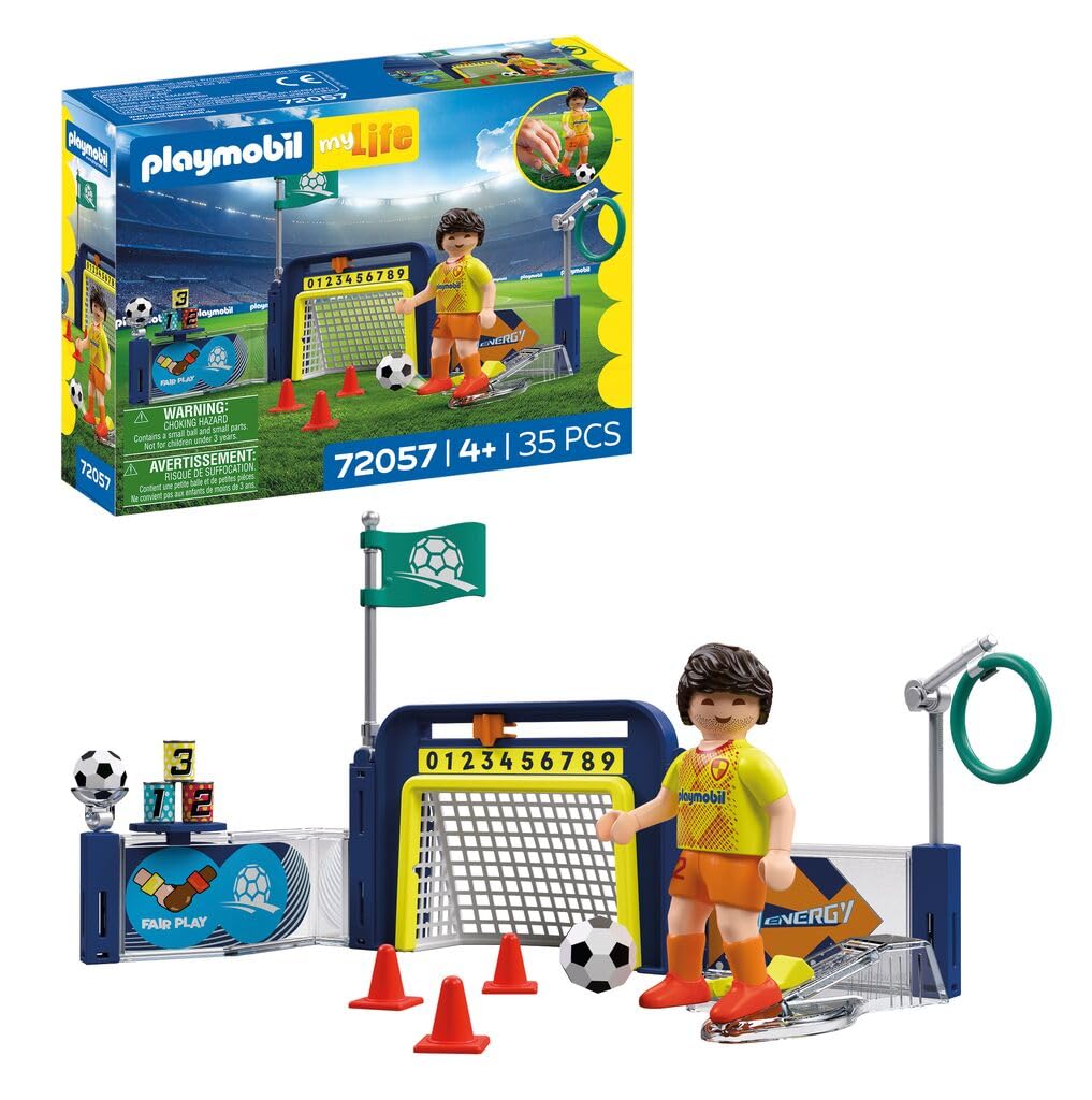 Playmobil Soccer Training Station - Target Wall & Shooting Mechanism | Ages 4+