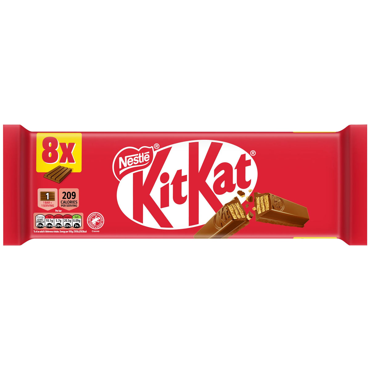 KitKat 4 Finger Milk Chocolate Bars Multipack - 8 x 41.5 g