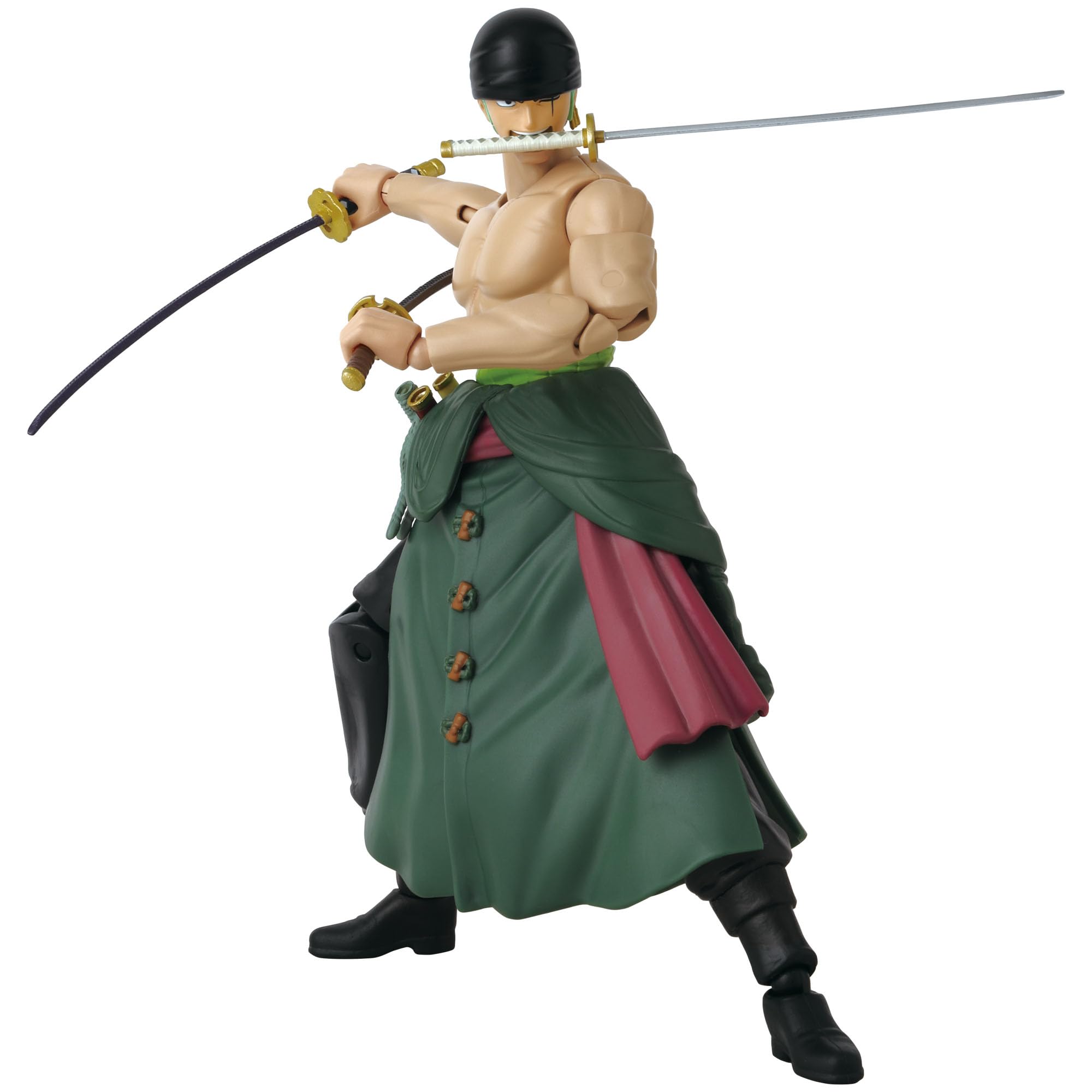 BANDAI Anime Heroes One Piece Roronoa Zoro 3 Swords Style Action Figure | 17cm Articulated Figure 6