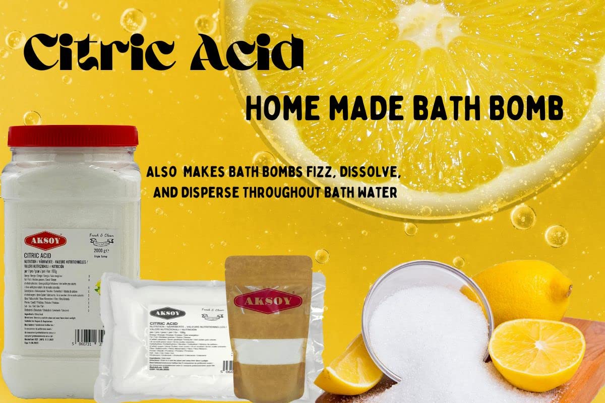 Aksoy - Citric Acid Food Grade 1.25kg | Non-GMO, Anhydrous, for Cleaning, Canning & Bath Bombs 7