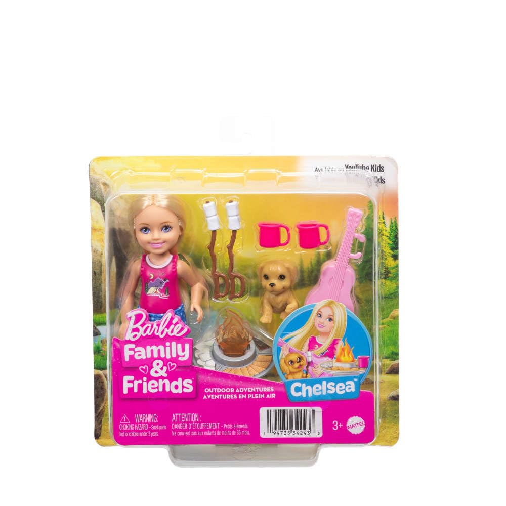 Barbie Chelsea Outdoor Adventures Playset - Camping Fun with Doll, Puppy & Accessories 6
