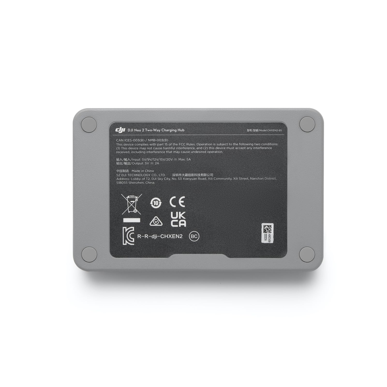 DJI Two-Way Charging Hub - Charge 3 Batteries Simultaneously | Power Bank Function | Grey