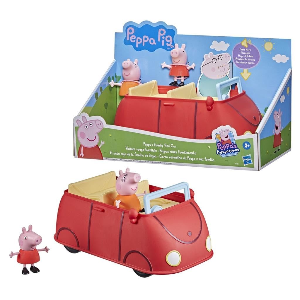 Peppa Pig Peppa’s Family Red Car Toy - Interactive Vehicle with Sounds & Rolling Wheels for Ages 3+ 1