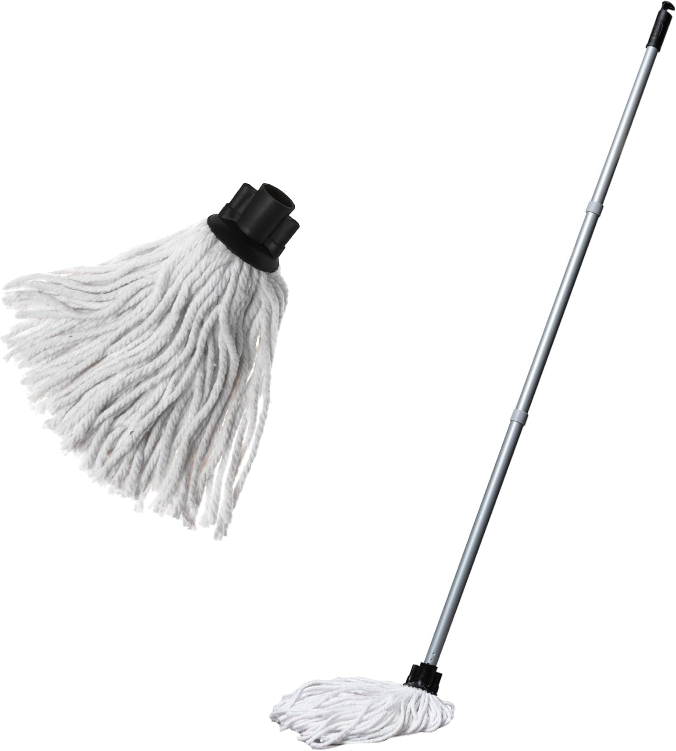 Addis Cotton Mop with 3-Piece Handle and 2 Replacement Heads 1