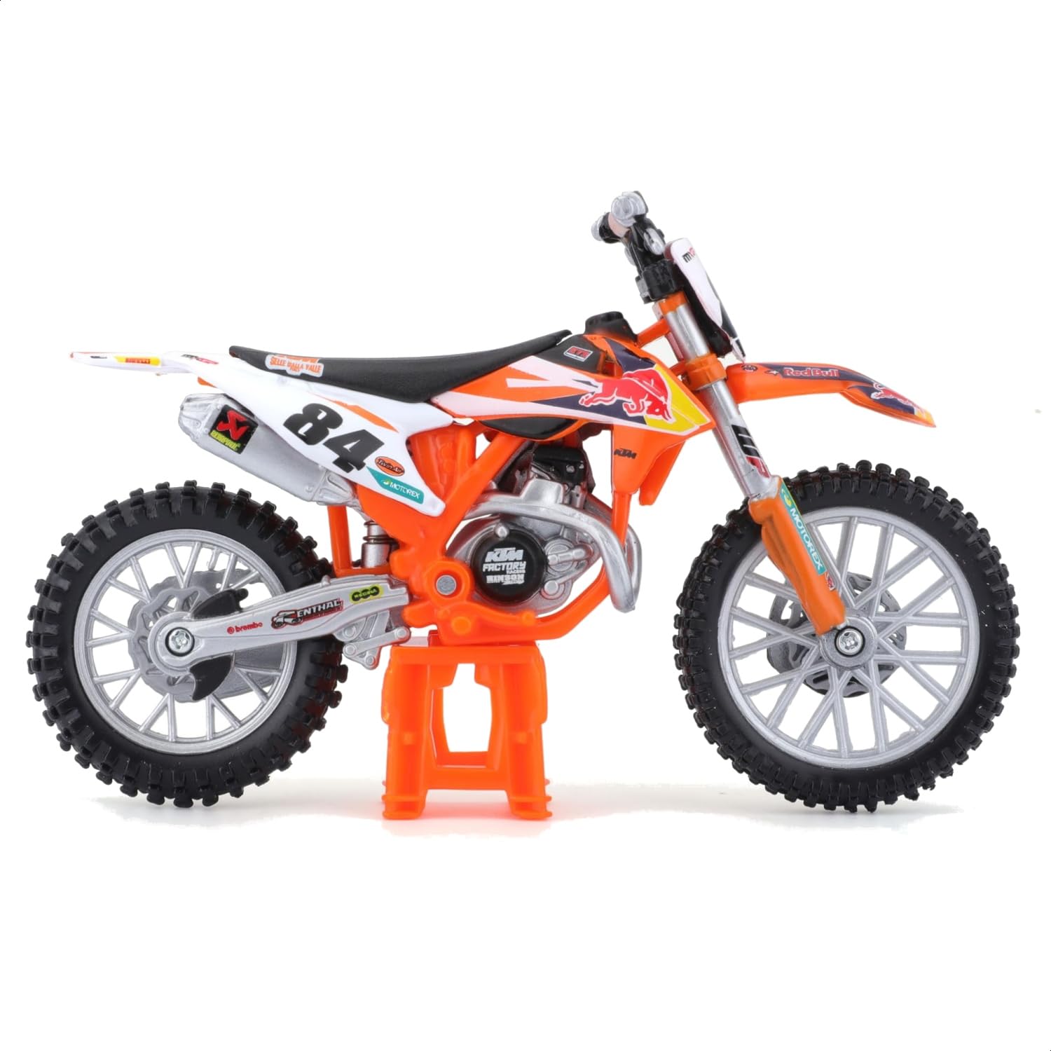 Bburago KTM 450 SX-F Factory Edition 2018 Diecast Model Motorbike 1:18 Scale Metal Orange 6