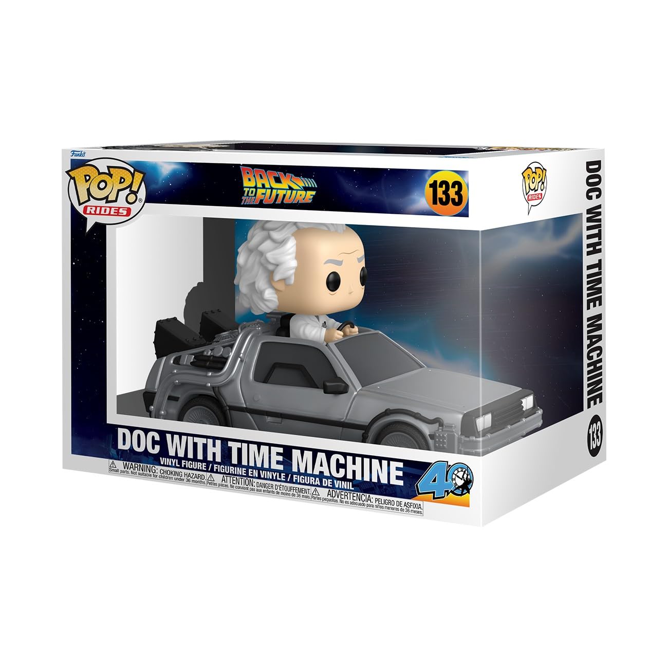 Funko Pop! Rides Deluxe: Back to the Future - Doc With Time Machine Vinyl Figure 1