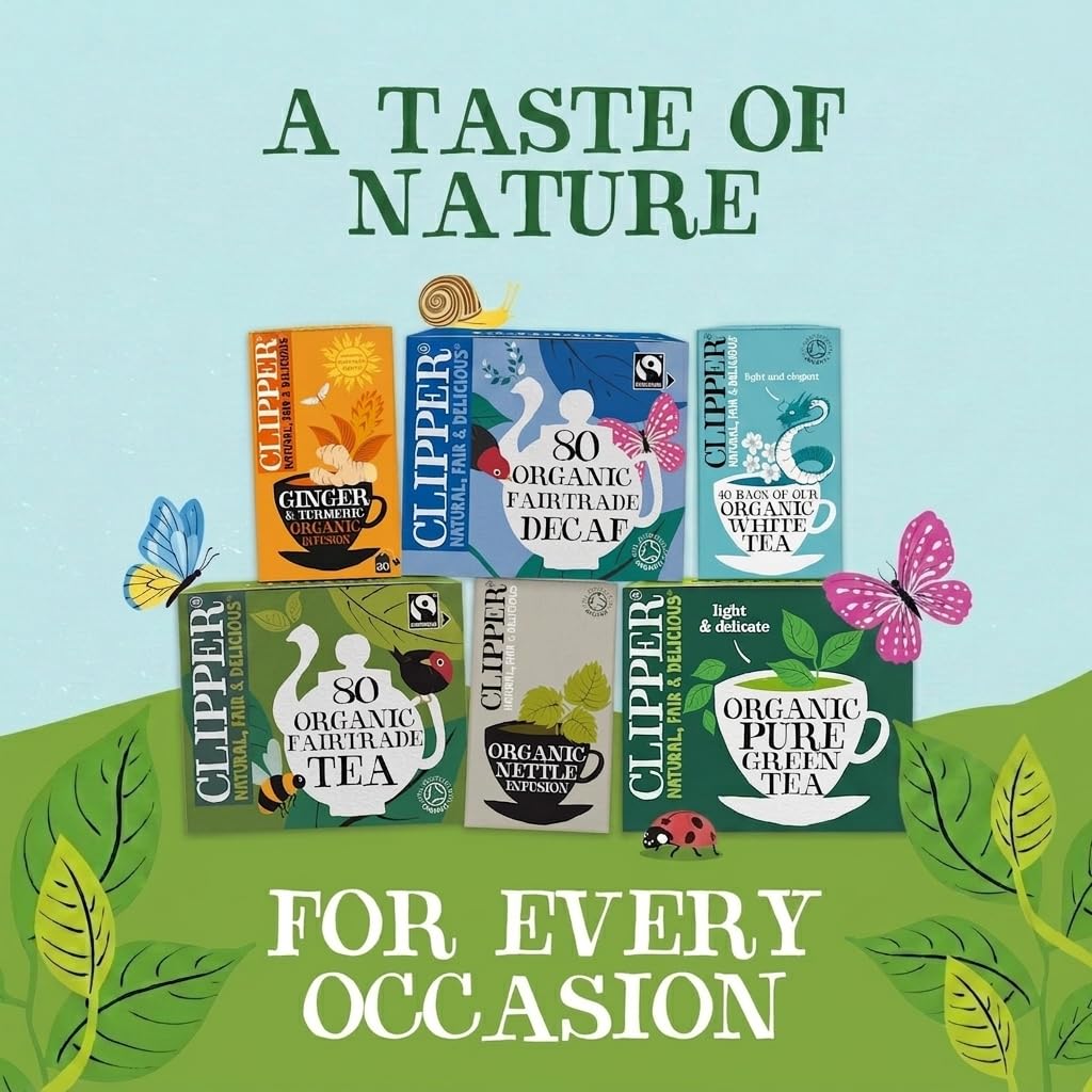 Clipper Natural, Fair & Delicious Organic Everyday Decaf Black Tea Bags - 40 Count | Fairtrade | Compostable 7