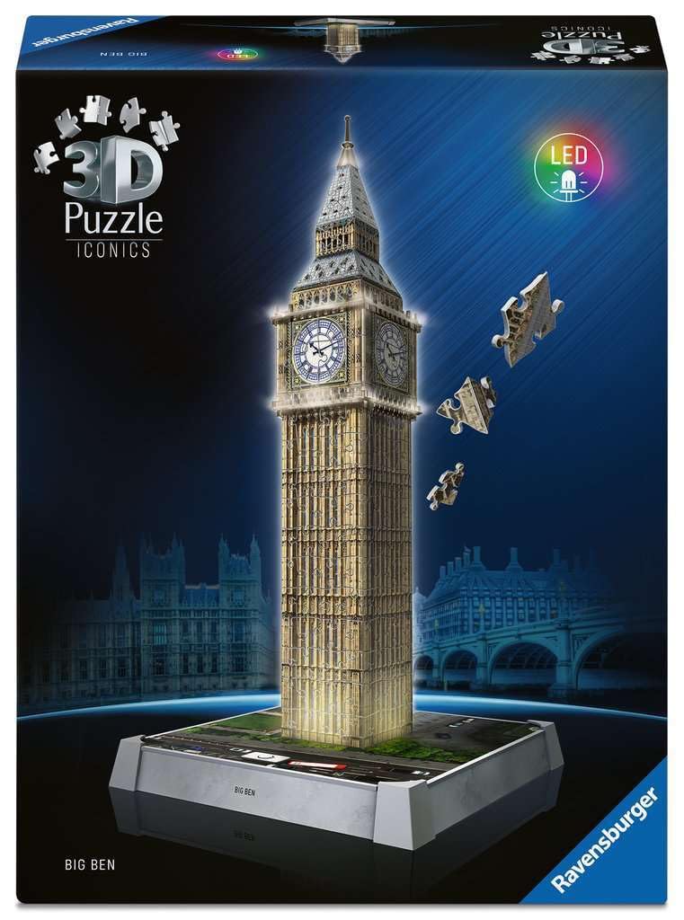 Ravensburger Iconics Big Ben Light-Up 3D Jigsaw Puzzle - 216 Pieces