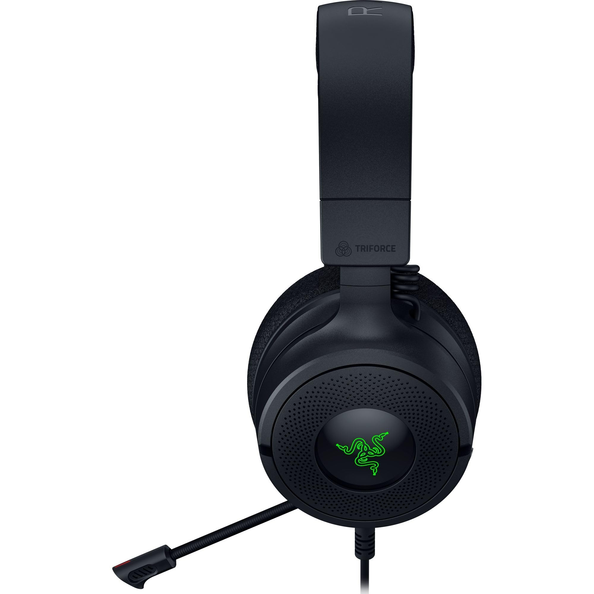 Razer Kraken V4 X - Wired PC Gaming Headset with TriForce 40mm Drivers, 7.1 Surround Sound, Retractable Mic & Chroma RGB - Black